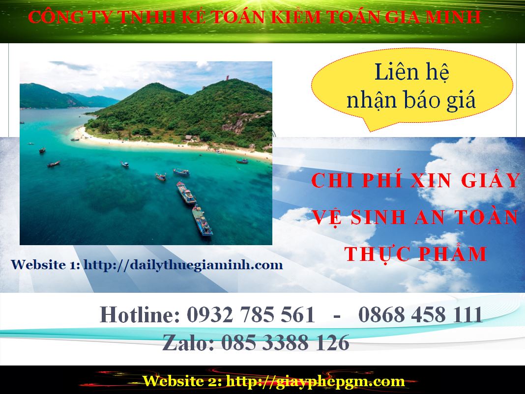 xin giấy phép vệ sinh an toàn thực phẩm Hà Giang 5 Chi phí xin giấy phép vệ sinh an toàn thực phẩm Hà Giang