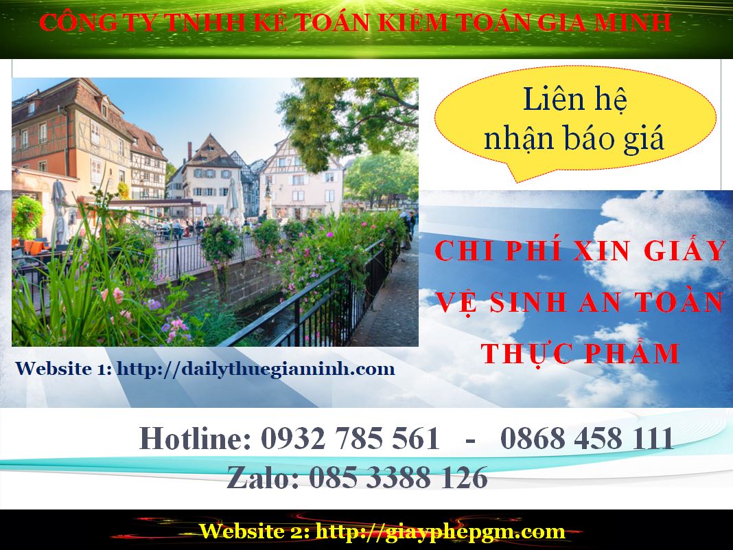 xin giấy phép vệ sinh an toàn thực phẩm Hà Nội 5 Chi phí xin giấy phép vệ sinh an toàn thực phẩm Hà Nội