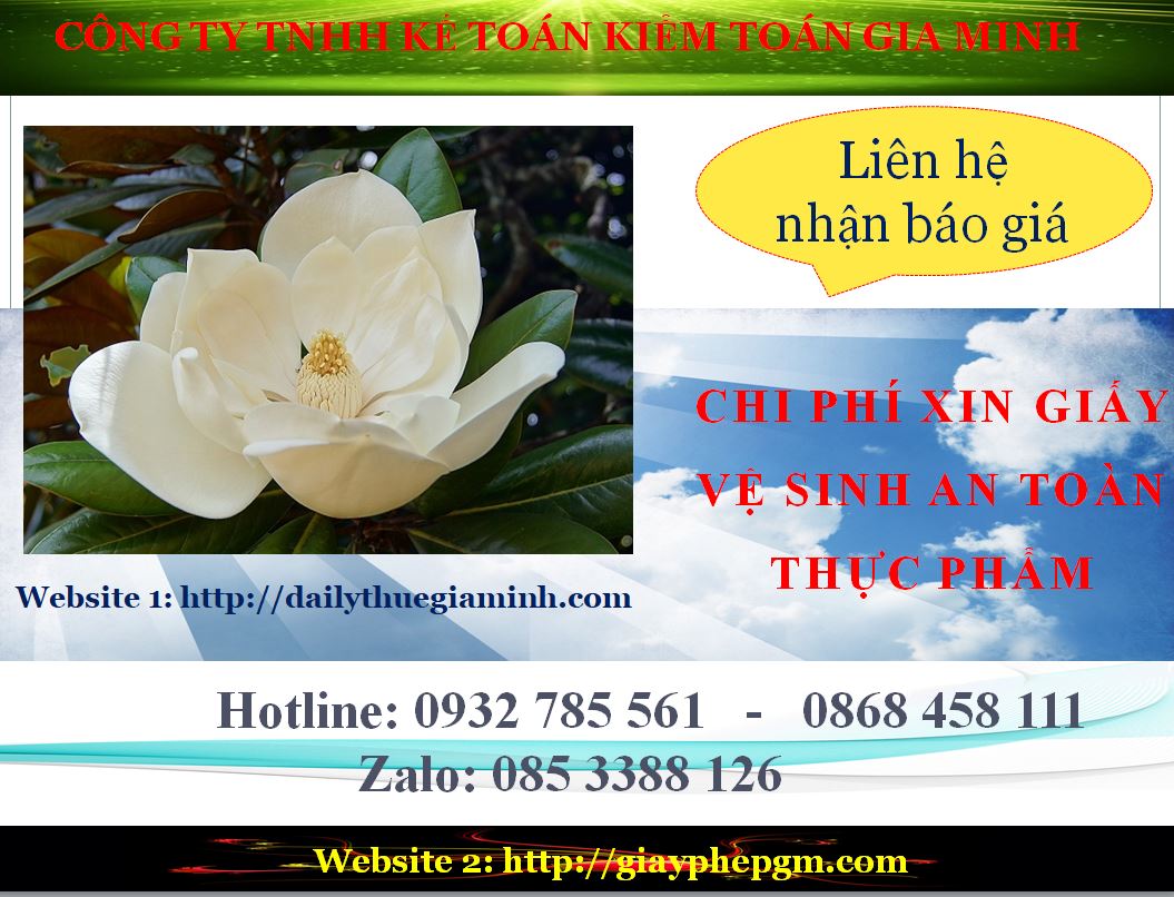 xin giấy phép vệ sinh an toàn thực phẩm Tây Ninh 12 Chi phí Thủ tục xin giấy phép vệ sinh an toàn thực phẩm Tây Ninh