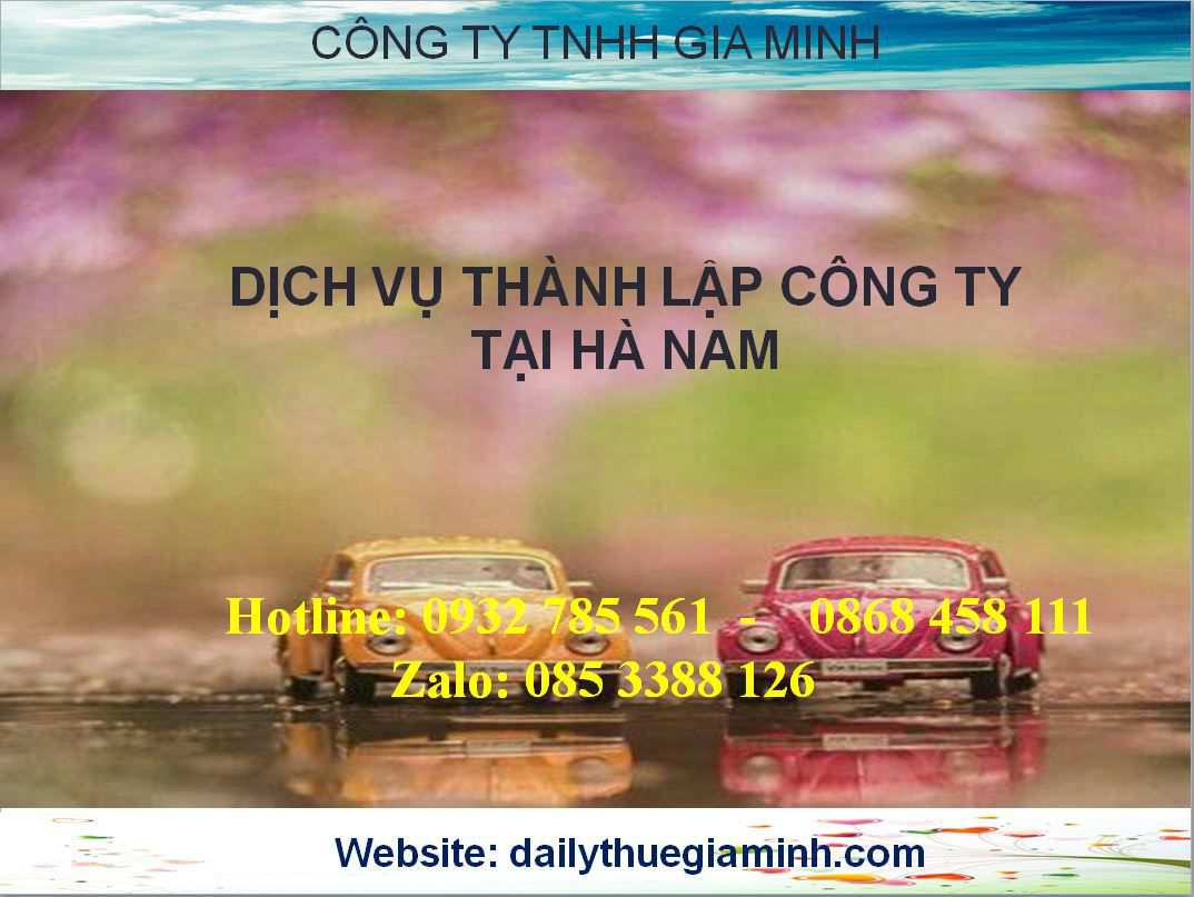 Dịch vụ thành lập công ty tại Hà Nam 3 Thủ tục thành lập công ty tại Hà Nam