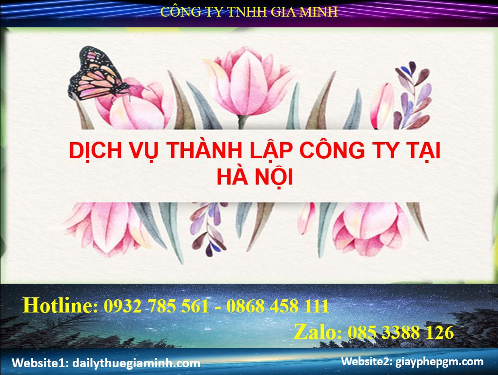 Dịch vụ thành lập công ty Hà Nội 4 Thủ tục thành lập công ty Hà Nội