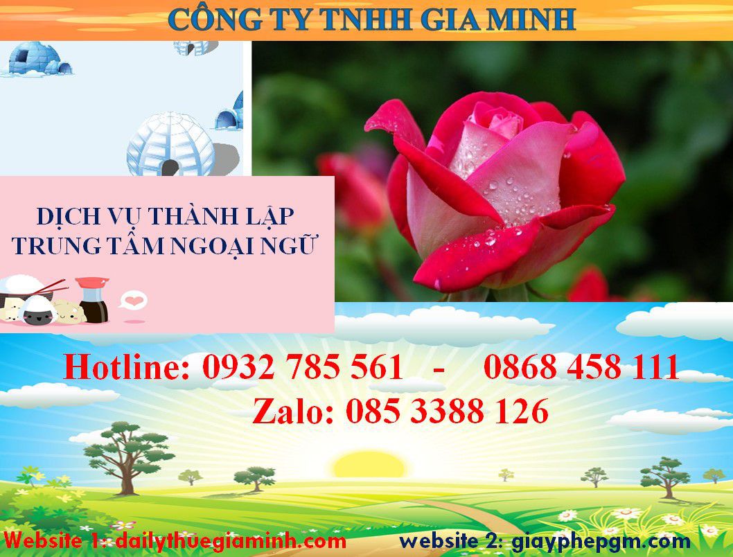 Chi phí thành lập trung tâm ngoại ngữ Hòa Bình 4 Thủ tục thành lập trung tâm ngoại ngữ Hòa Bình
