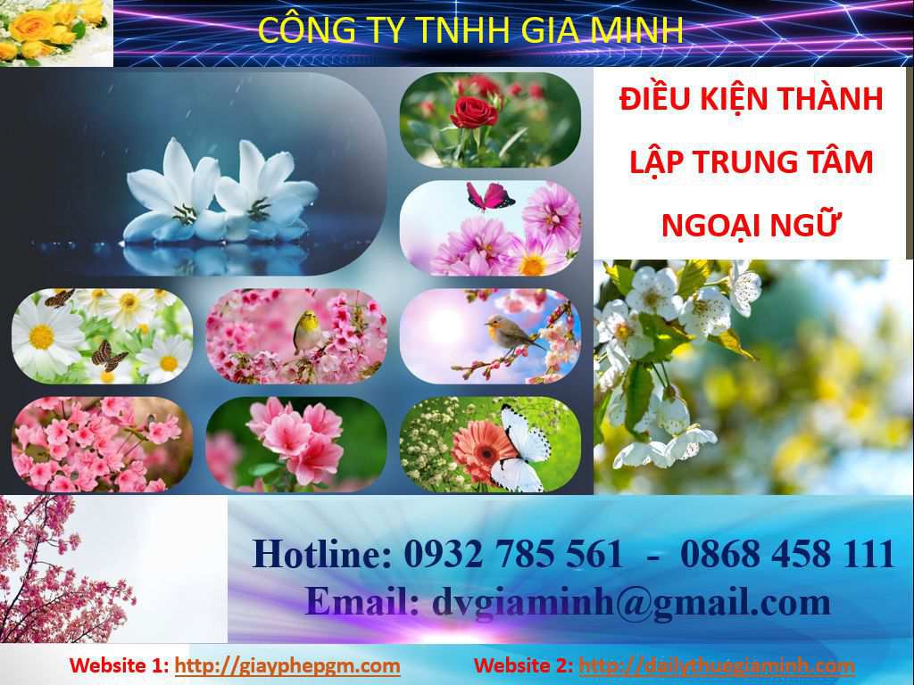 Điều kiện thành lập trung tâm ngoại ngữ Kiên Giang 4 Điều kiện thành lập trung tâm ngoại ngữ