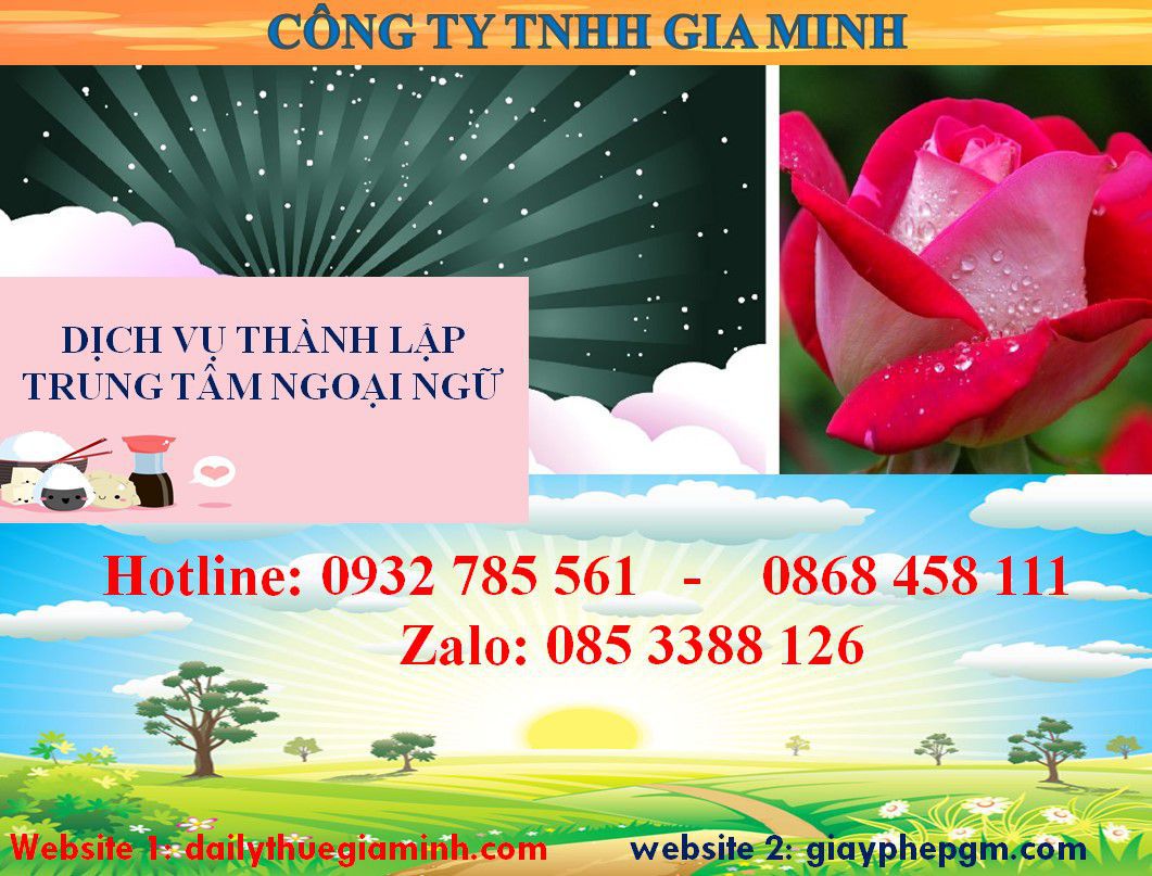 Chi phí thành lập trung tâm ngoại ngữ Kiên Giang 8 Thủ tục thành lập trung tâm ngoại ngữ Kiên Giang