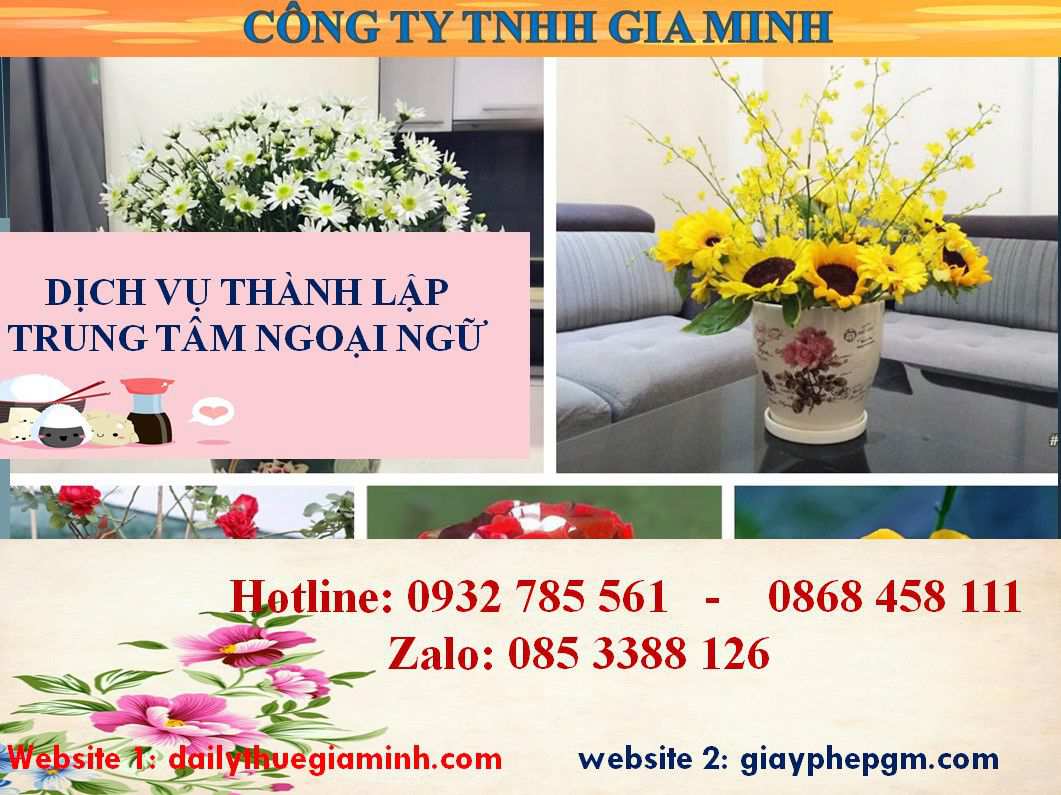 Chi phí thành lập trung tâm ngoại ngữ Lai Châu 4 Thủ tục thành lập trung tâm ngoại ngữ Lai Châu