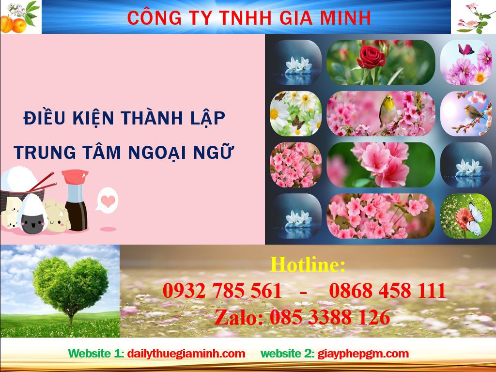 Điều kiện thành lập trung tâm ngoại ngữ Sơn La 3 Điều kiện thành lập trung tâm ngoại ngữ