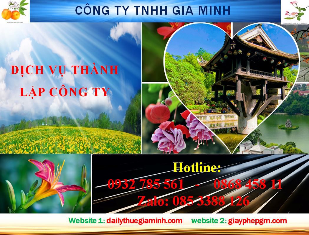 Dịch vụ thành lập công ty Quảng Bình 4 Thủ tục thành lập công ty Quảng Bình