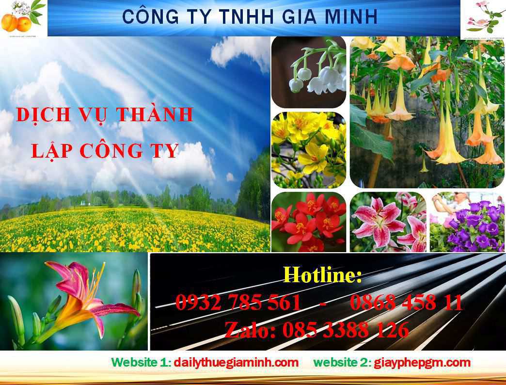 Dịch vụ thành lập công ty Tuyên Quang 4 Thủ tục thành lập công ty Tuyên Quang