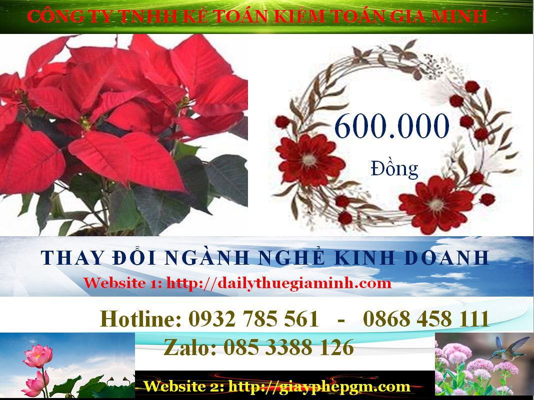 Thay đổi ngành nghề kinh doanh Hà Nội 13 Chi phí thay đổi ngành nghề kinh doanh tại Hà Nội