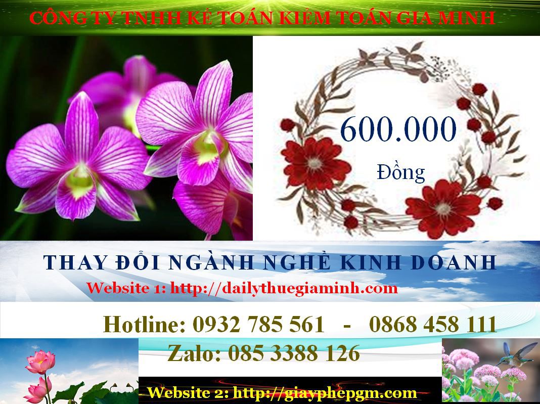 Thay đổi ngành nghề kinh doanh Khánh Hòa 5 Chi phí thay đổi ngành nghề kinh doanh tại Khánh Hòa