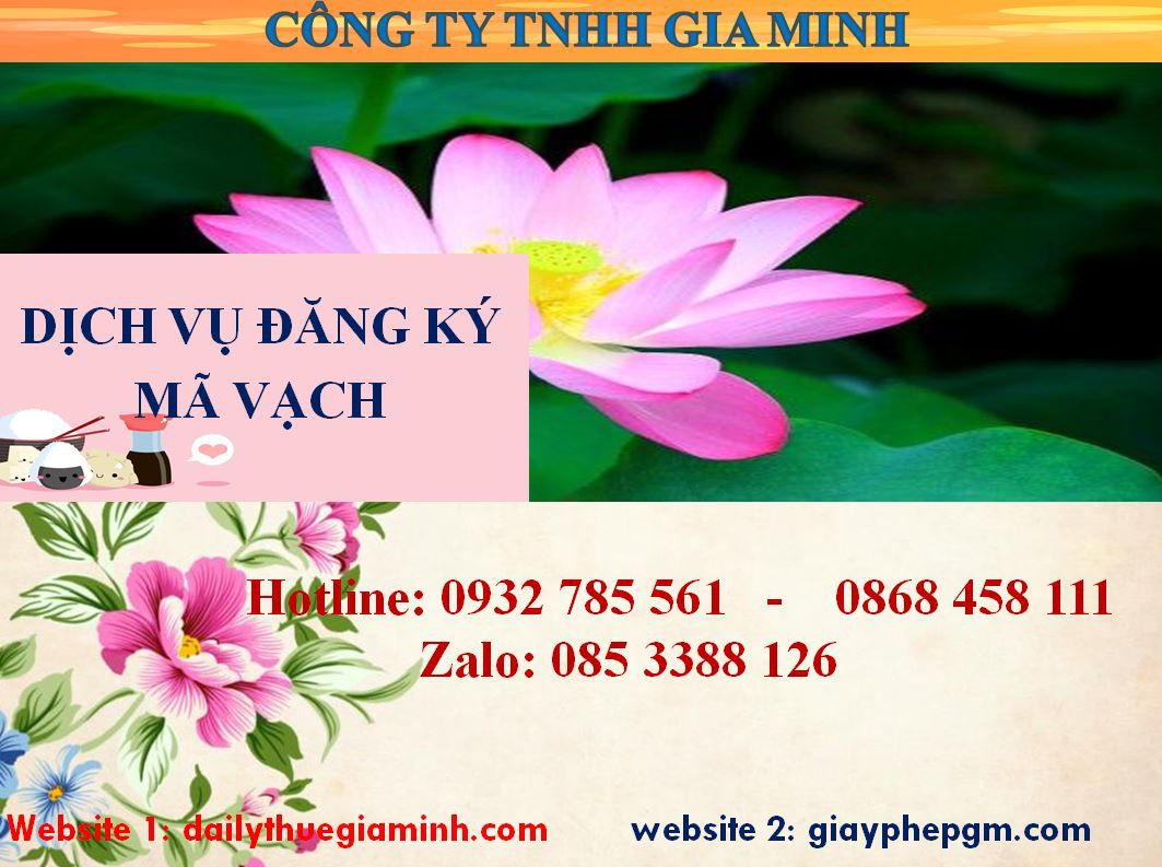 Đăng ký mã vạch tại Hòa Bình 5 Thủ tục đăng ký mã vạch