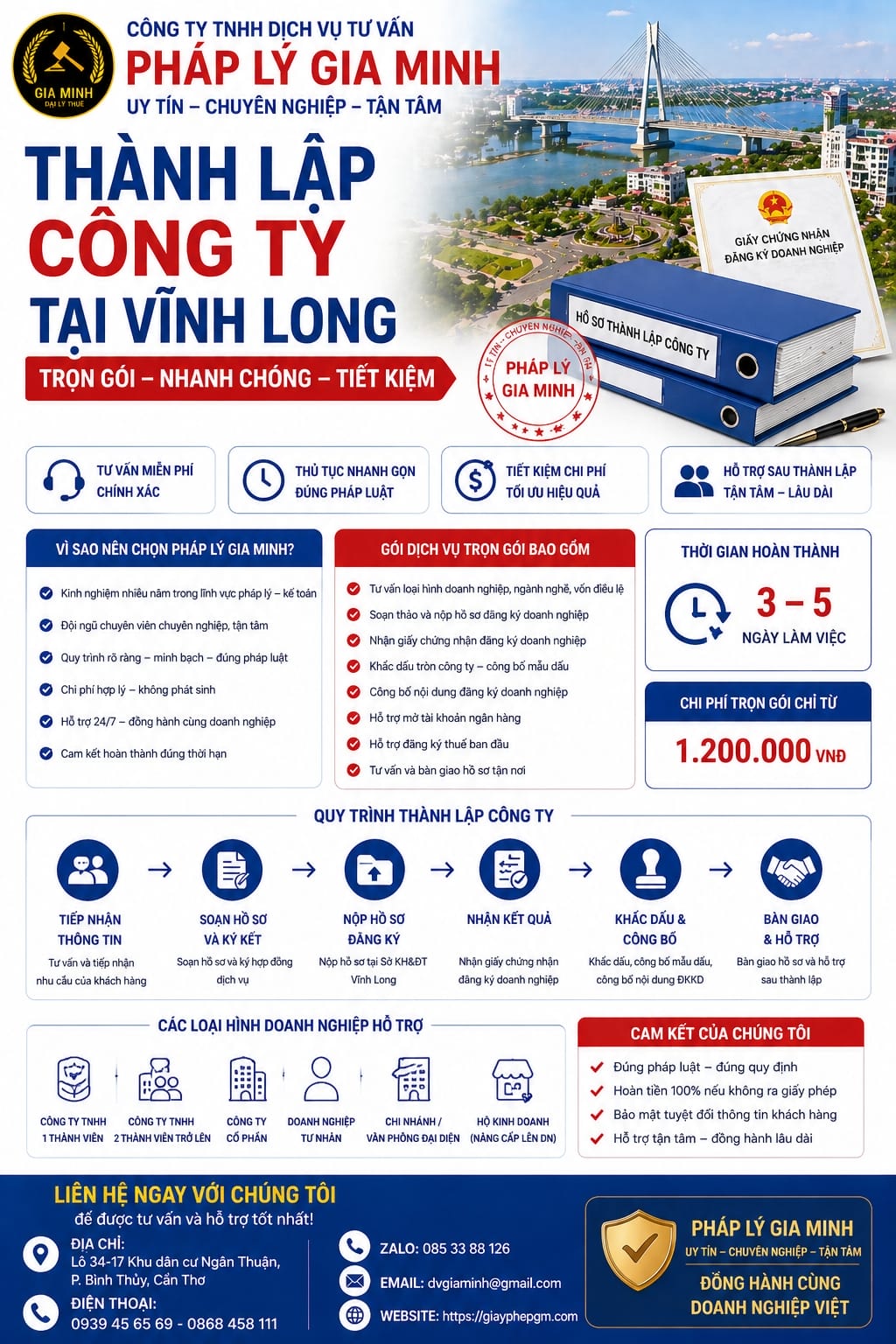 Thành lập công ty tại Vĩnh Long trọn gói