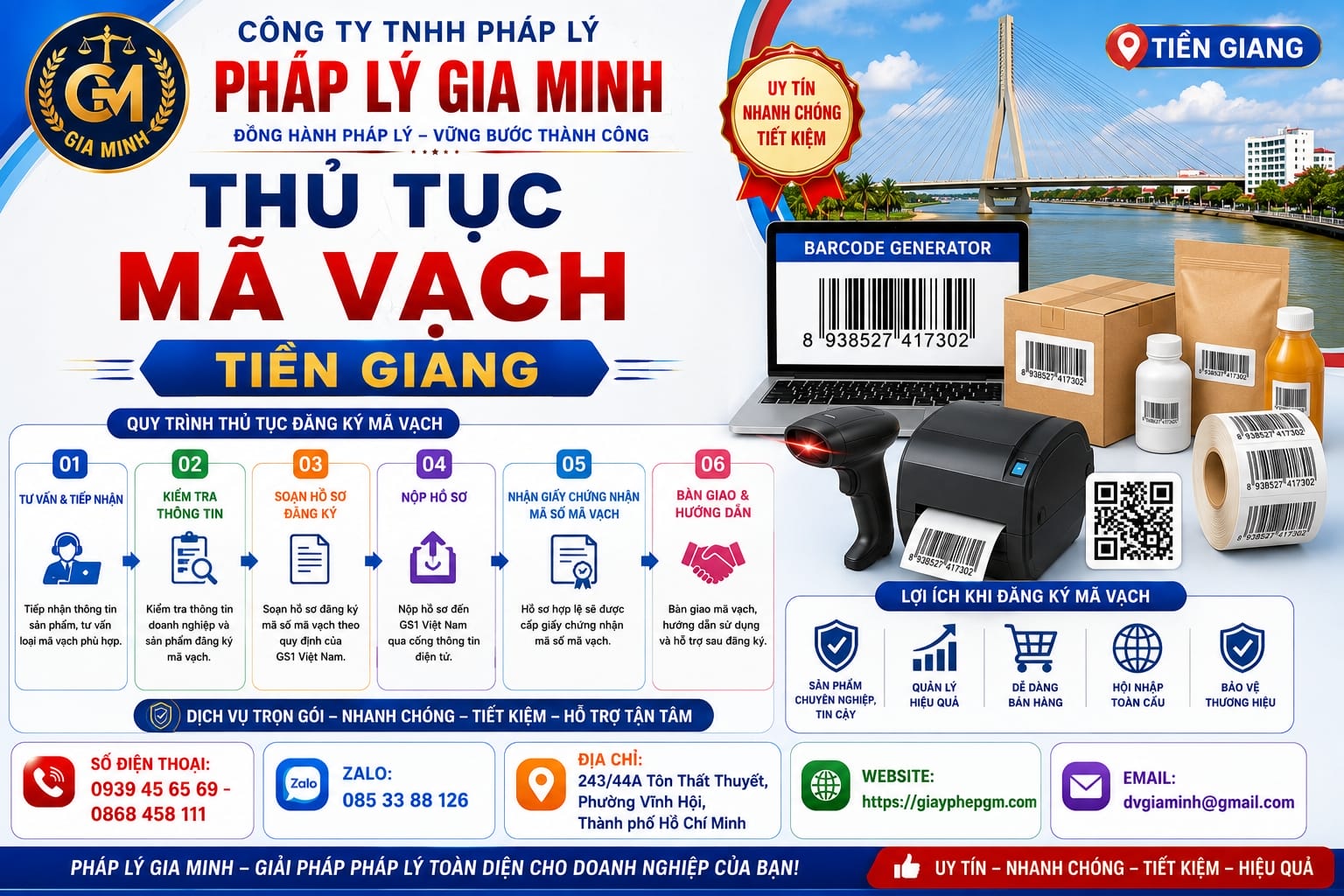 Thủ tục đăng ký mã vạch Tiền Giang
