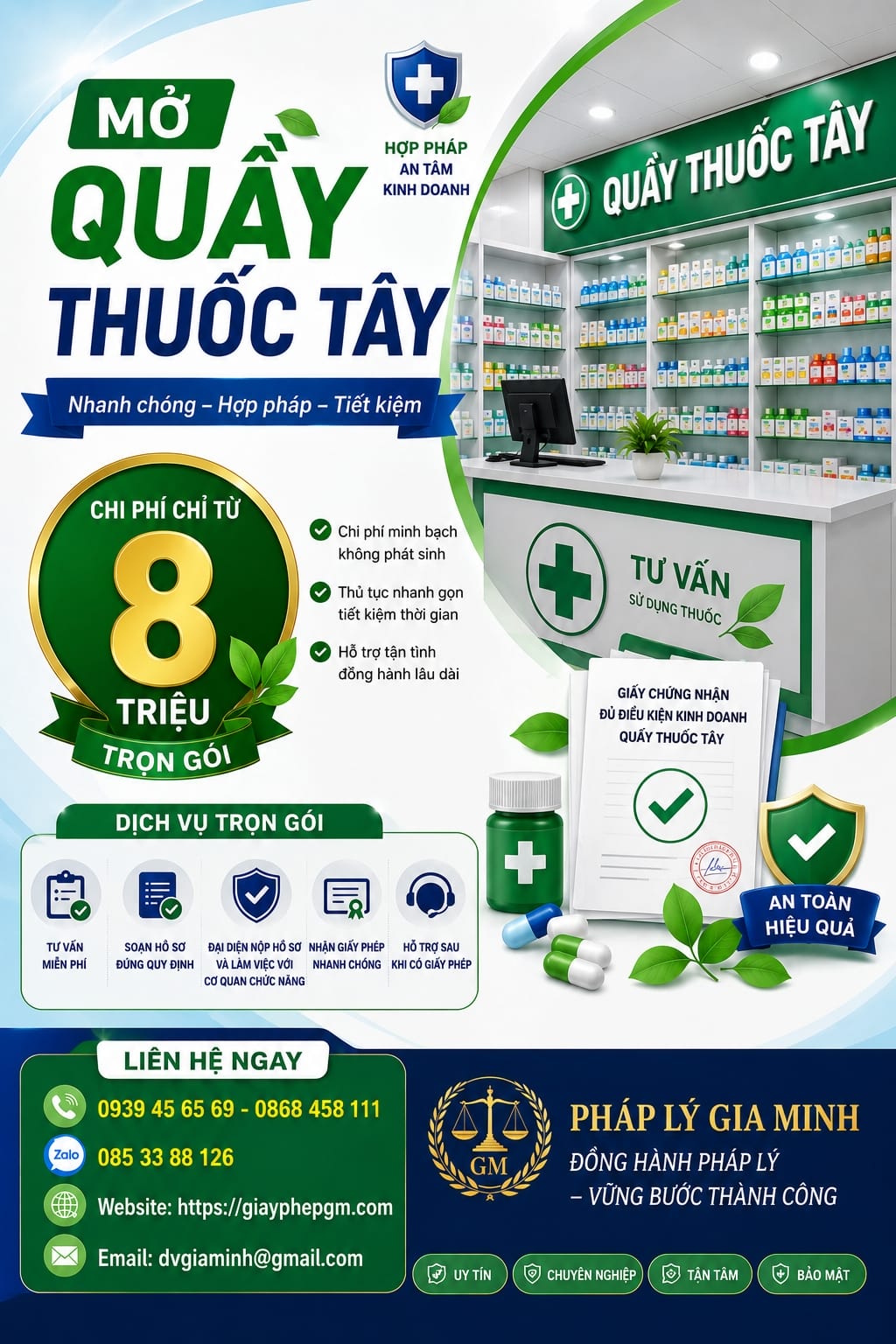 Dịch vụ mở nhà thuốc đạt GPP tại Thành phố Hồ Chí Minh uy tín, trọn gói 4 Chi phí mở nhà thuốc đạt chuẩn GPP tại TP Hồ Chí Minh