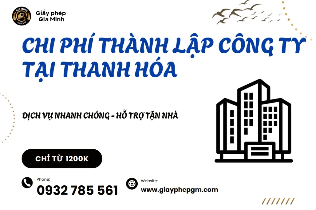 Chi phí thành lập công ty tại Thanh Hóa
