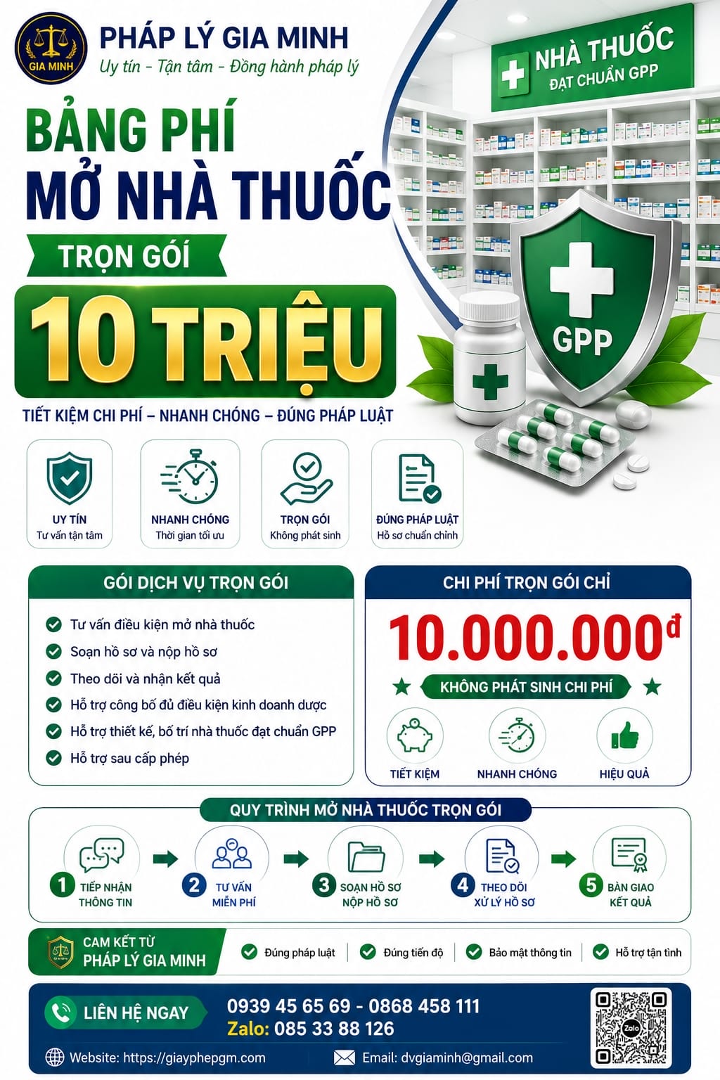 Dịch vụ mở nhà thuốc đạt GPP tại Cao Bằng uy tín