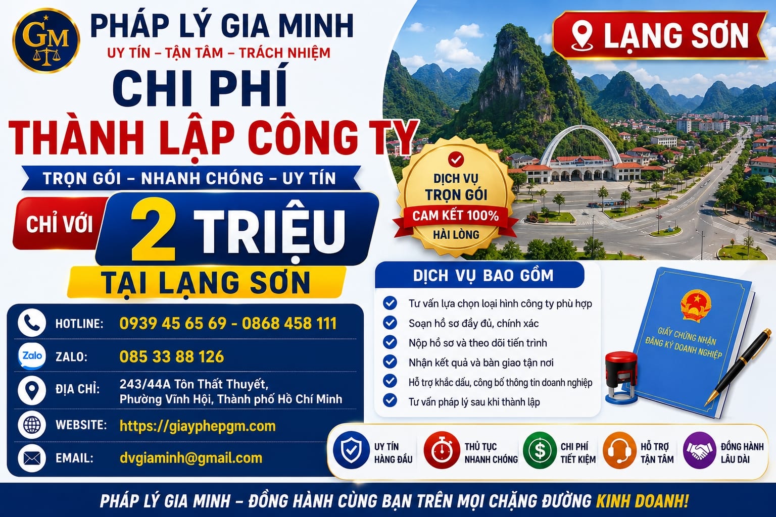 Dịch vụ thành lập công ty cổ phần ở Lạng Sơn | Tư vấn pháp lý & thủ tục trọn gói 6 Dịch vụ thành lập công ty cổ phần ở Lạng Sơn