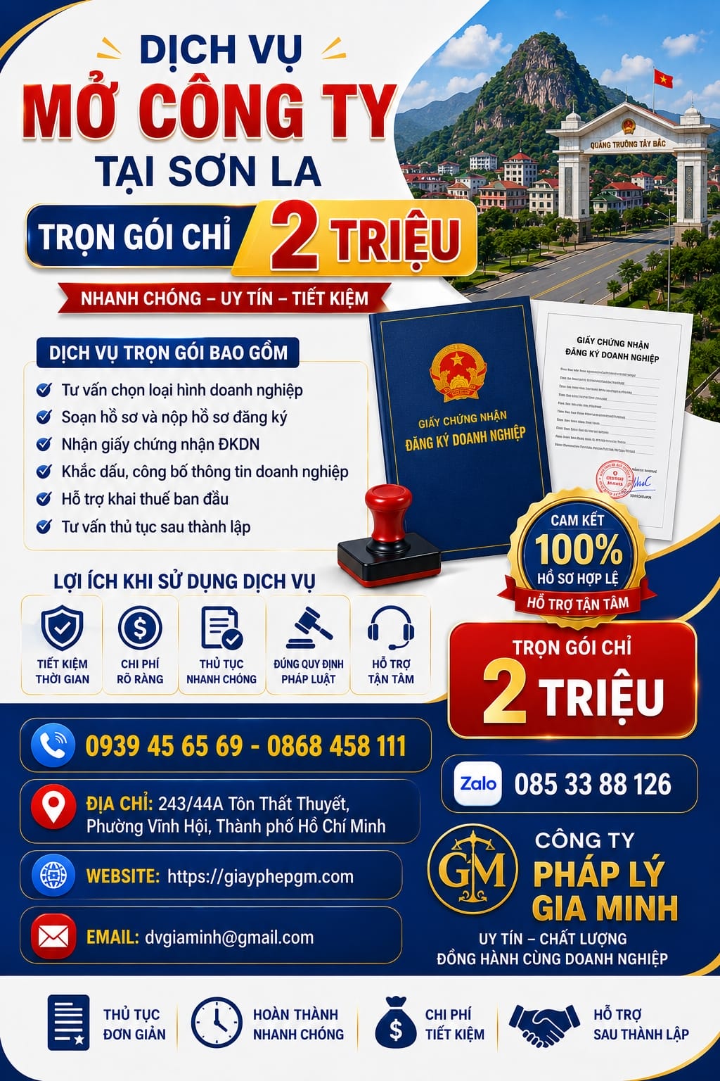 Dịch vụ thành lập công ty nhanh tại Sơn La uy tín