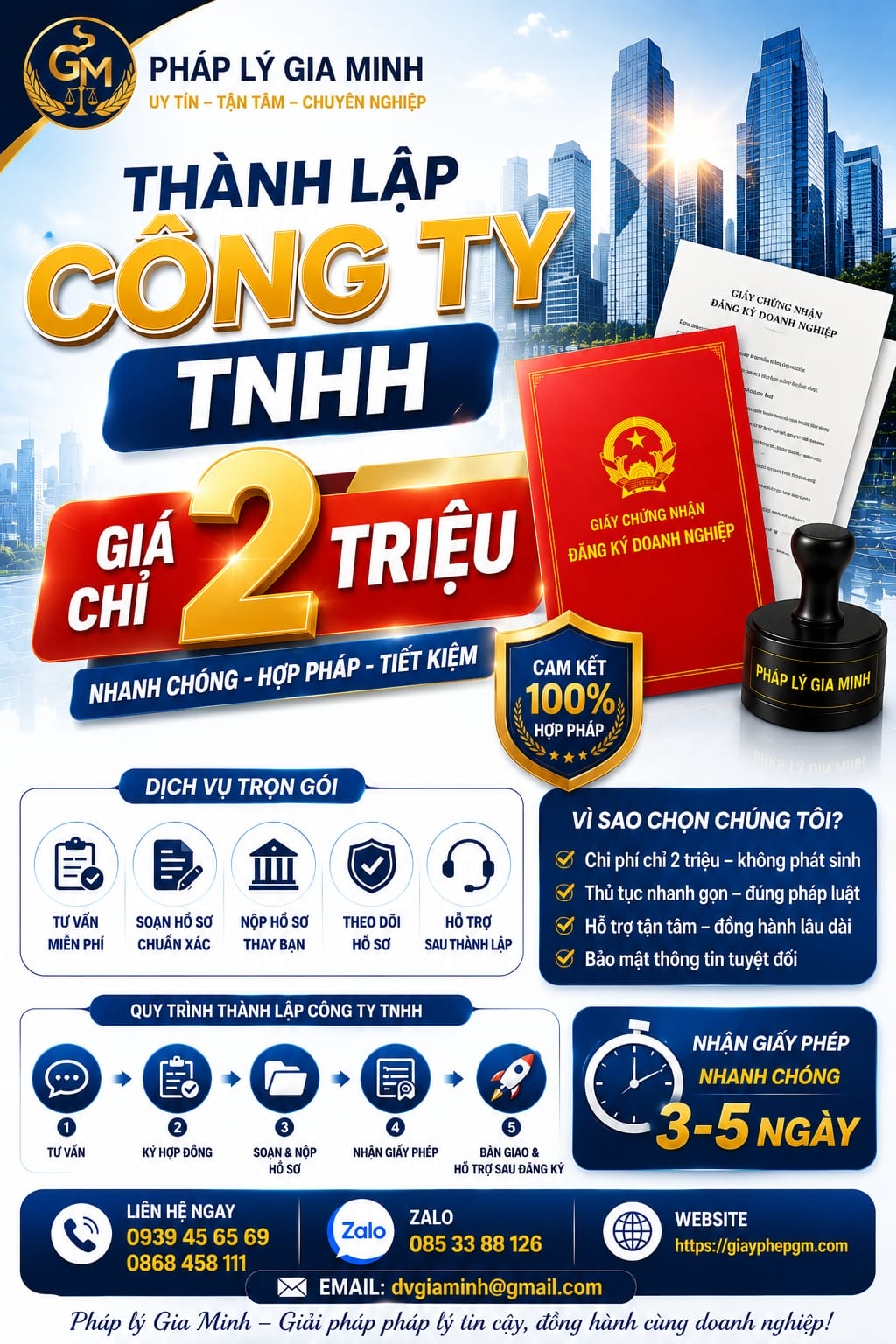 Dịch vụ thành lập công ty tại Gia Lai trọn gói