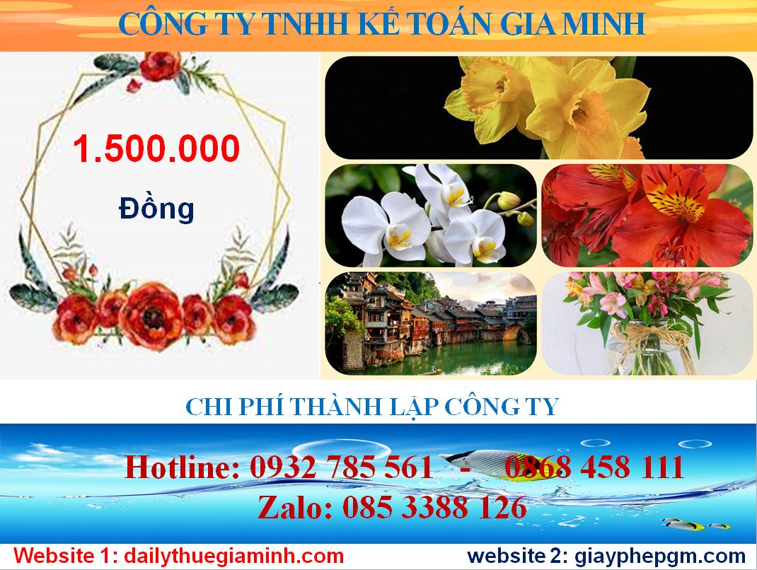 Chi phí thành lập công ty tại Bắc Giang 5 Chi phí thành lập công ty tại Bắc Giang