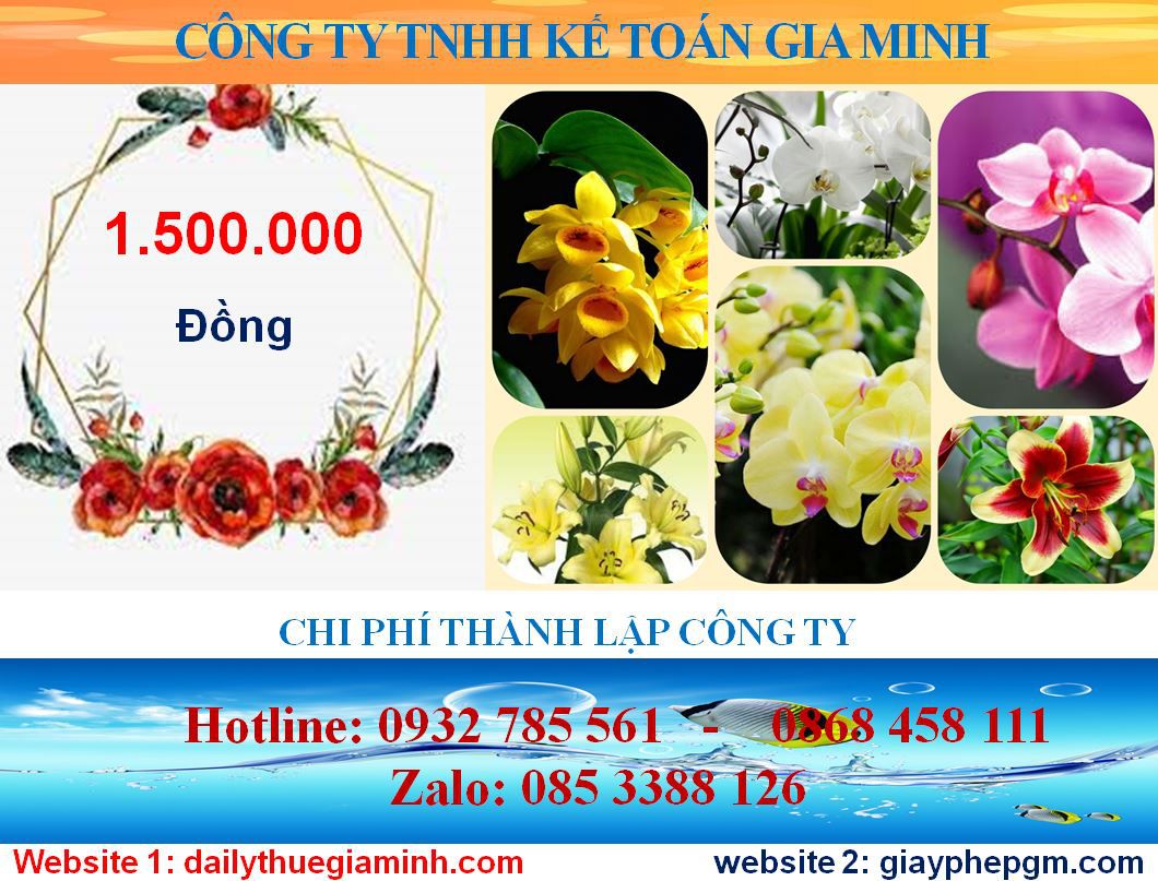 Mở công ty trọn gói tại Bạc Liêu 5 Chi phí mở công ty trọn gói tại Bạc Liêu