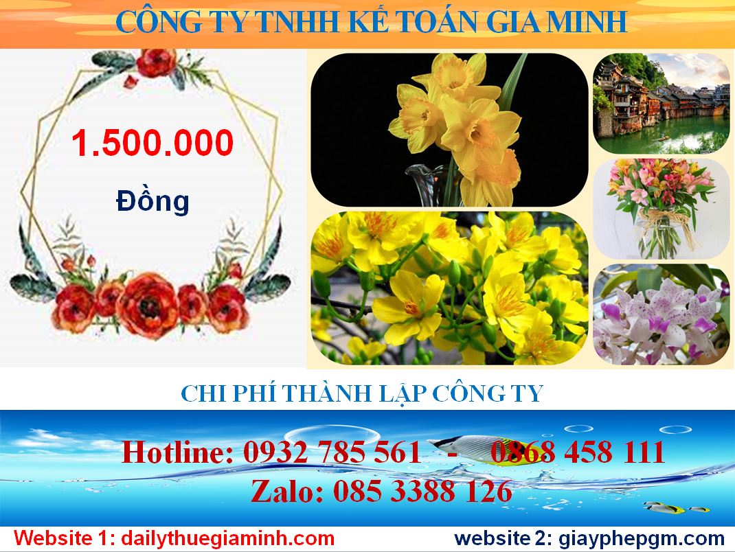Chi phí thành lập công ty tại Hà Giang 5 Phí thành lập công ty tại Hà Giang trọn gói