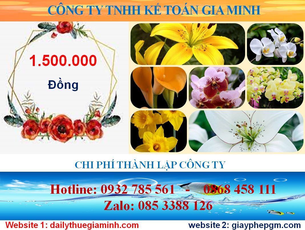 Chi phí thành lập công ty tại huyện Cần Giờ 5 Chi phí thành lập công ty tại huyện Cần Giờ