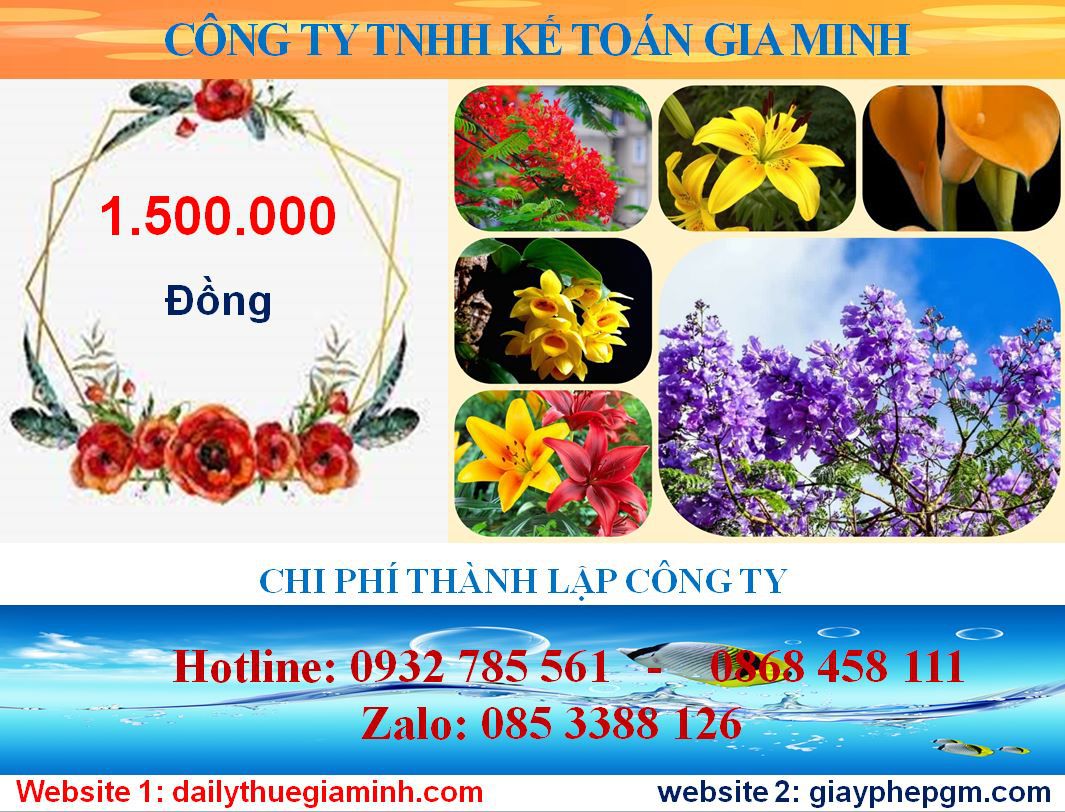 Mở công ty trọn gói tại Huyện Củ Chi 5 Chi phí mở công ty trọn gói tại Huyện Củ Chi