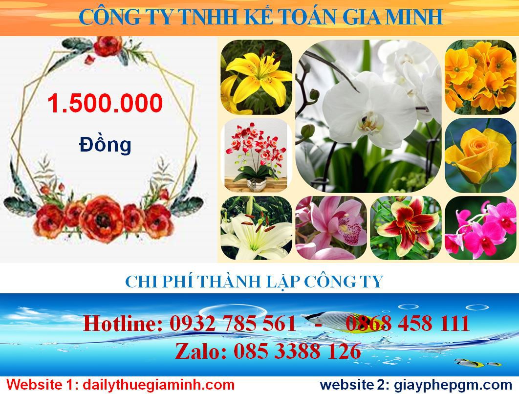 Mở công ty trọn gói tại Huyện Hoài Đức 5 Chi phí mở công ty trọn gói tại Huyện Hoài Đức