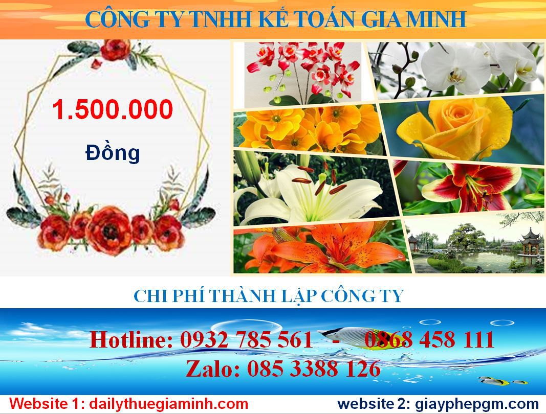 Chi phí mở công ty trọn gói tại Huyện Phú Giáo