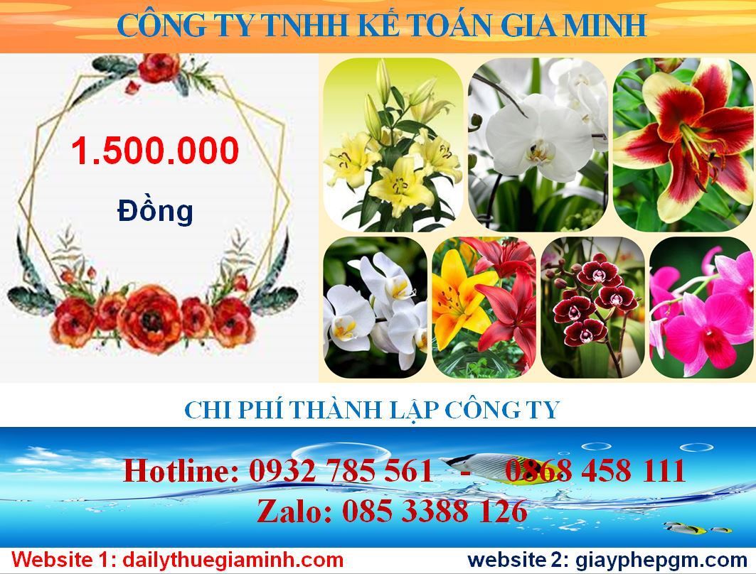 Mở công ty trọn gói tại Huyện Sóc Sơn 5 Chi phí mở công ty trọn gói tại Huyện Sóc Sơn
