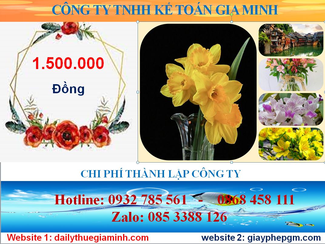 Chi phí thành lập công ty tại Phú Thọ 5 Chi phí thành lập công ty tại Phú Thọ