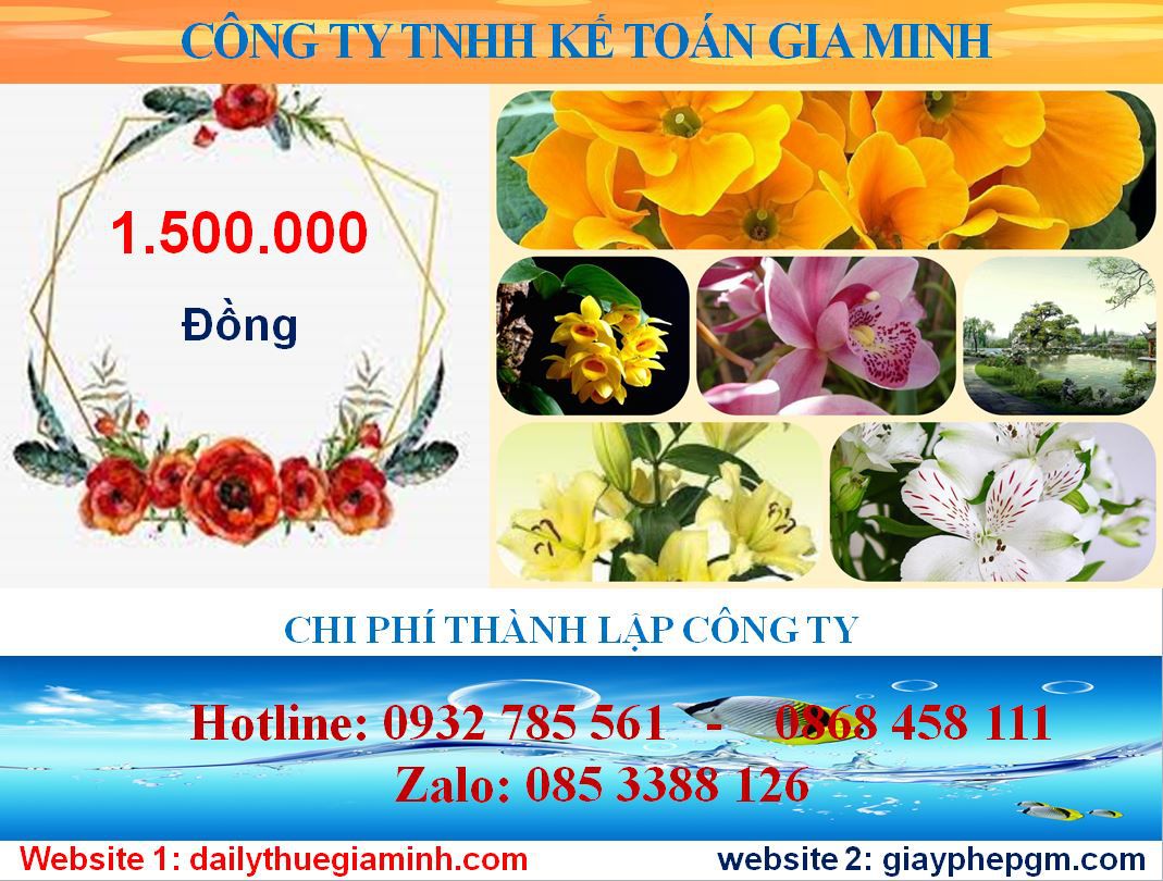Chi phí mở công ty trọn gói tại Thành phố Thủ Dầu Một