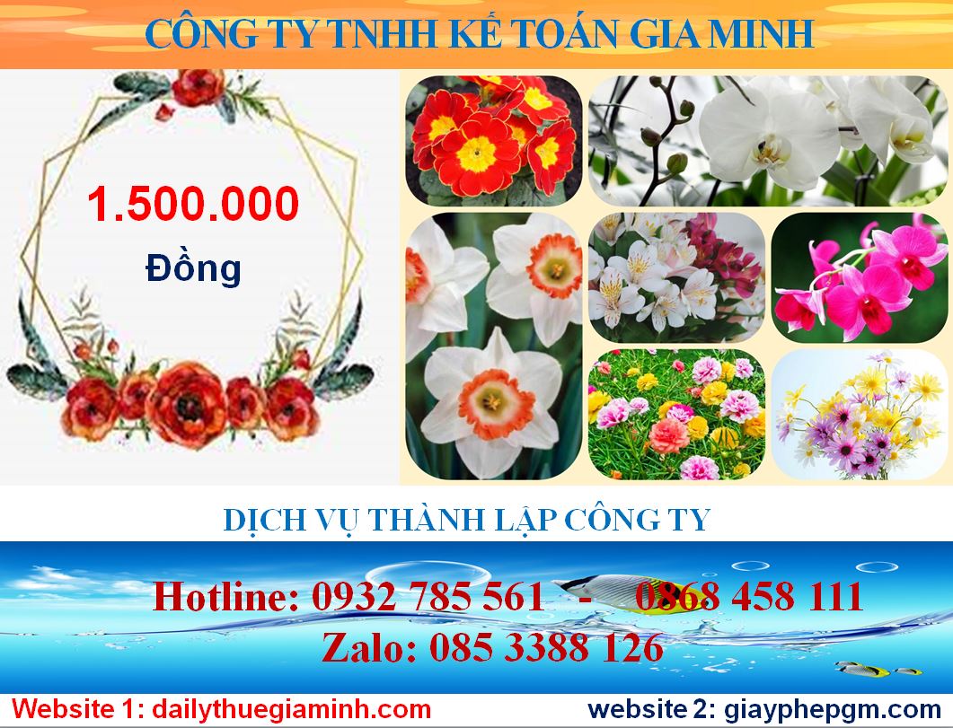 Chi phí thành lập công ty tại Thị xã Bến Cát