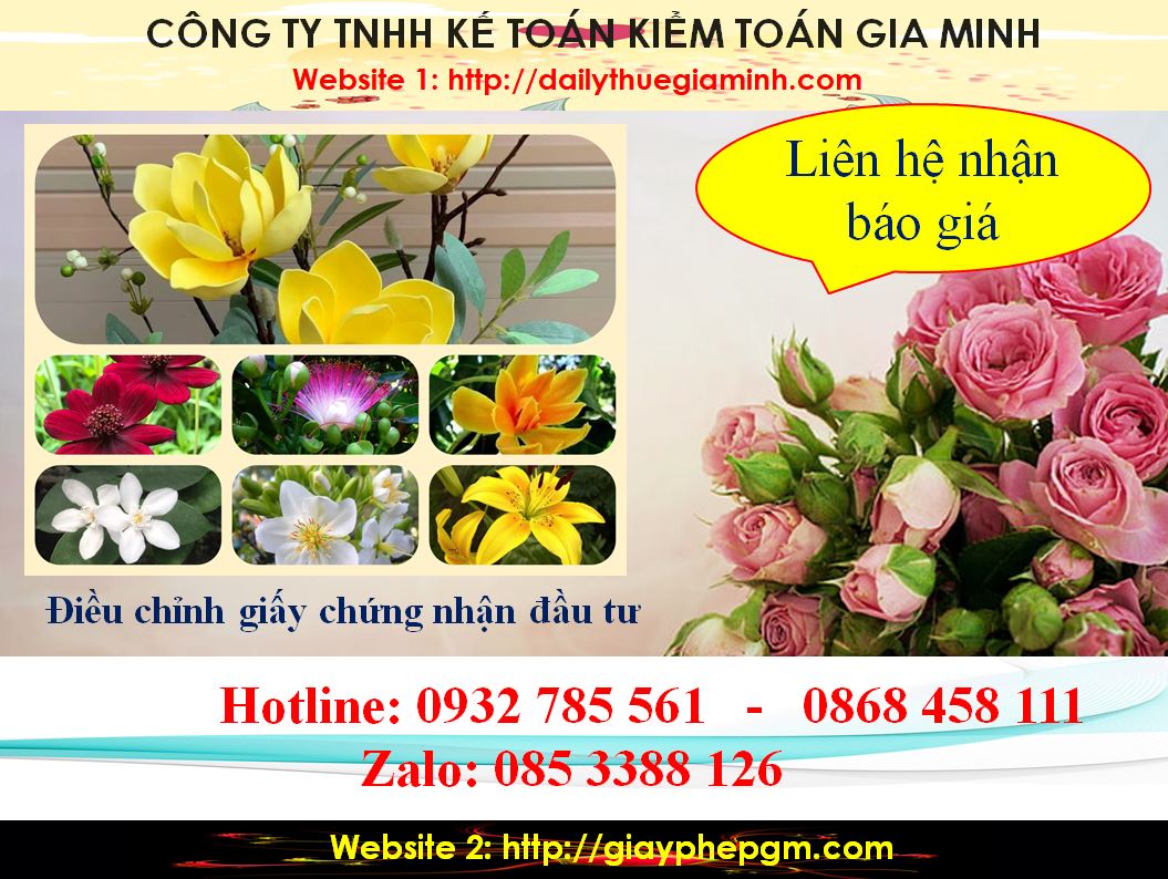 Dịch vụ điều chỉnh giấy chứng nhận đầu tư tại Huyện Cờ Đỏ 5 Chi phí điều chỉnh giấy chứng nhận đầu tư tại Huyện Cờ Đỏ