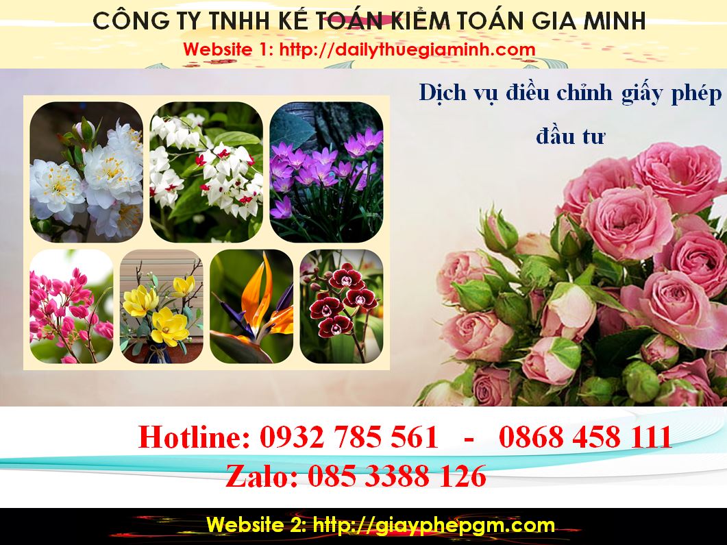 Dịch vụ điều chỉnh giấy chứng nhận đầu tư tại Huyện Củ Chi 4 Thủ tục điều chỉnh giấy chứng nhận đầu tư tại Huyện Củ Chi