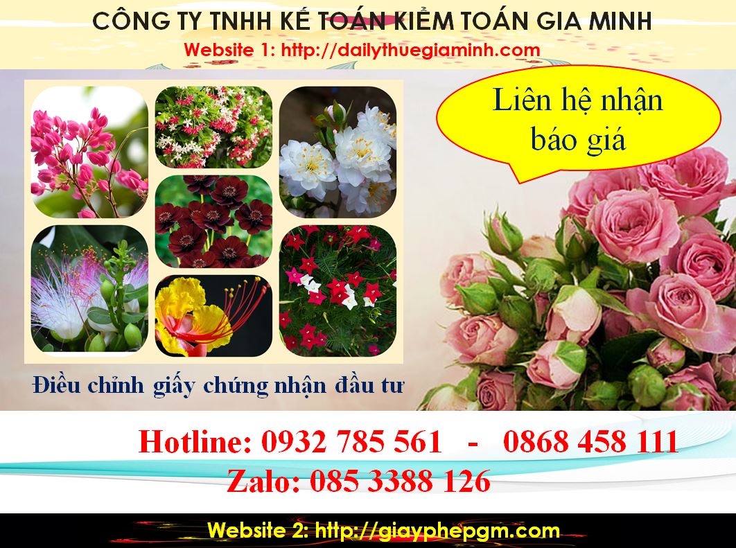 Dịch vụ điều chỉnh giấy chứng nhận đầu tư tại Quận Cái Răng 5 Chi phí điều chỉnh giấy chứng nhận đầu tư tại Quận Cái Răng