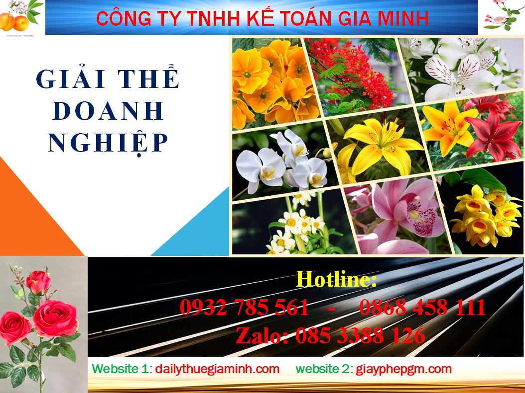 Thủ tục giải thể công ty ở Huyện Dầu Tiếng