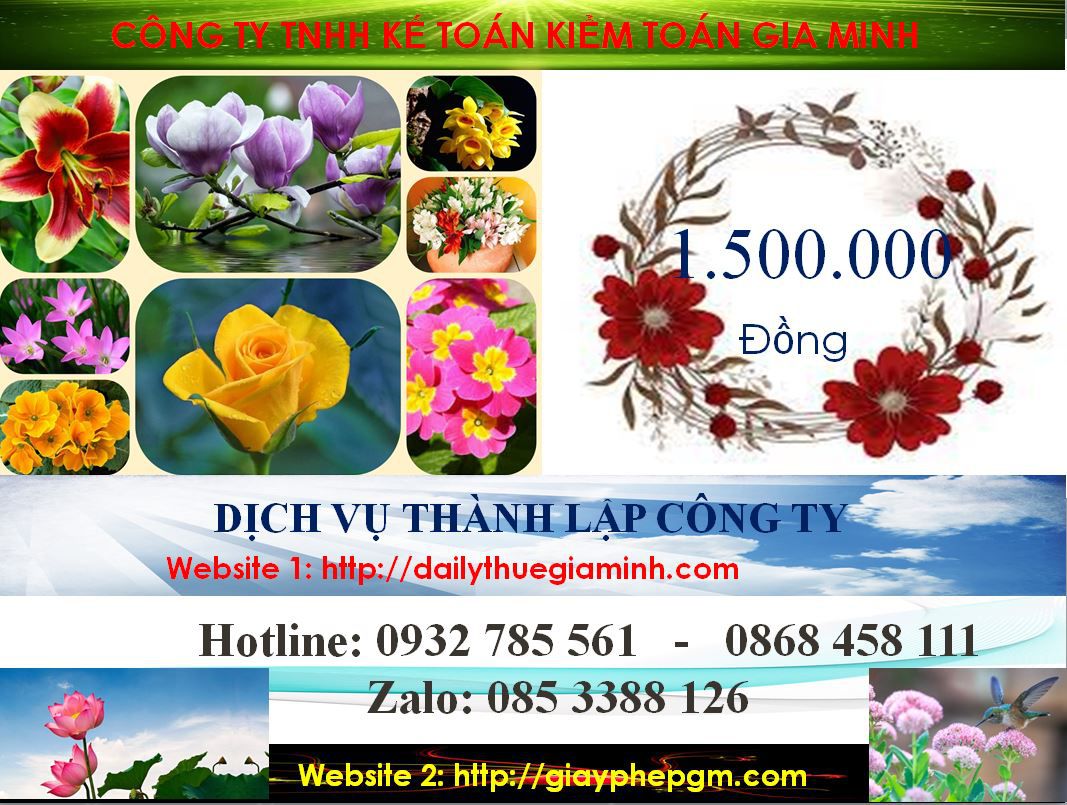 Dịch vụ làm giấy phép đăng ký kinh doanh tại Huyện Bắc Tân Uyên 5 Chi phí làm giấy phép đăng ký kinh doanh tại Huyện Bắc Tân Uyên
