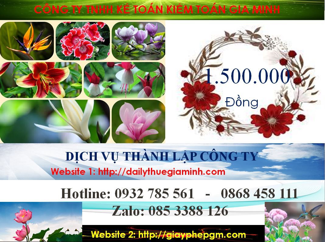 Dịch vụ làm giấy phép đăng ký kinh doanh tại Huyện Quốc Oai 5 Chi phí làm giấy phép đăng ký kinh doanh tại Huyện Quốc Oai