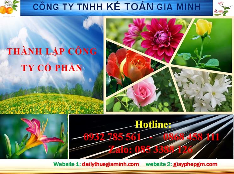 Dịch vụ thành lập công ty cổ phần ở Điện Biên