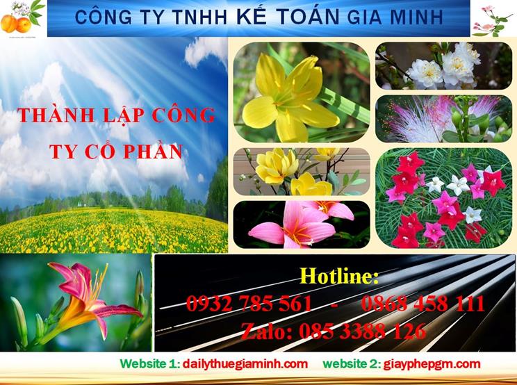 Dịch vụ thành lập công ty cổ phần ở Huyện Phú Giáo