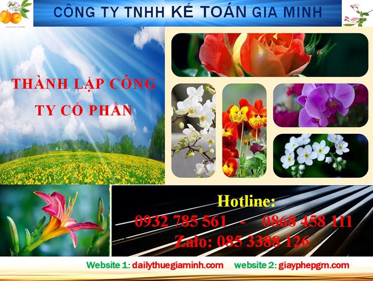 Dịch vụ thành lập công ty cổ phần ở Thành Phố Thủ Dầu Một