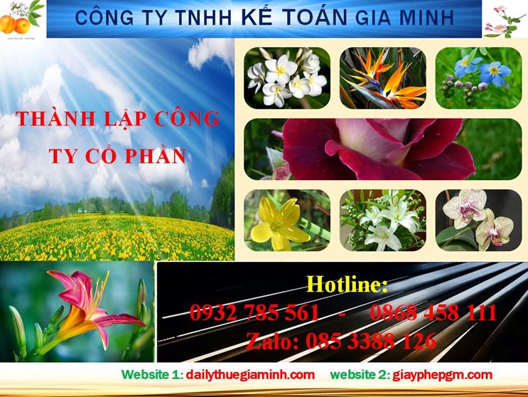 Dịch vụ thành lập công ty cổ phần ở Thị Xã Thuận An