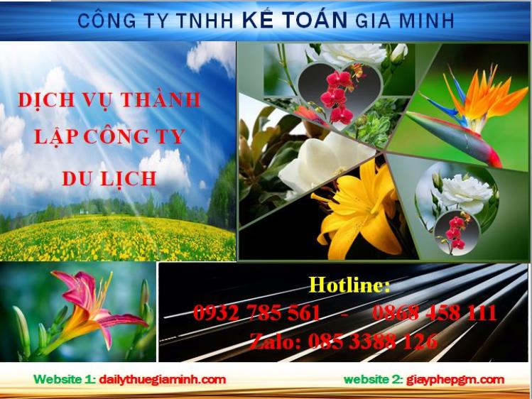 Thủ tục thành lập công ty du lịch tại huyện Bắc Tân Uyên