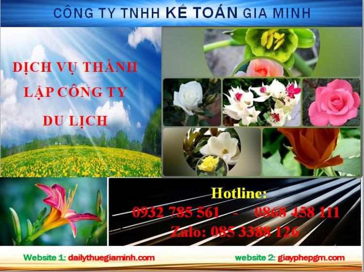 Dịch vụ thành lập công ty du lịch tại huyện Bình Chánh 4 Thủ tục thành lập công ty du lịch tại huyện Bình Chánh
