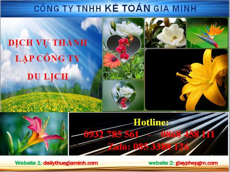 Dịch vụ thành lập công ty du lịch tại huyện Nhà Bè 5 Chi phí thành lập công ty du lịch tại huyện Nhà Bè