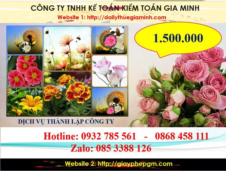 Dịch vụ thành lập công ty du lịch tại huyện Từ Liêm 5 Chi phí thành lập công ty du lịch tại huyện Từ Liêm