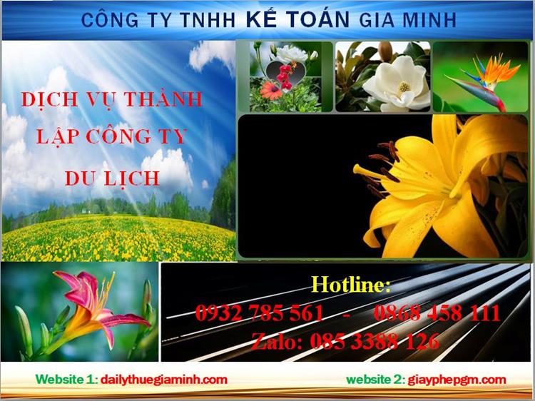 Dịch vụ thành lập công ty du lịch tại huyện Từ Liêm 4 Thủ tục thành lập công ty du lịch tại huyện Từ Liêm