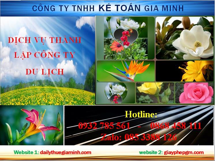 Dịch vụ thành lập công ty du lịch tại Thanh Hóa 4 Thủ tục thành lập công ty du lịch tại Thanh Hóa